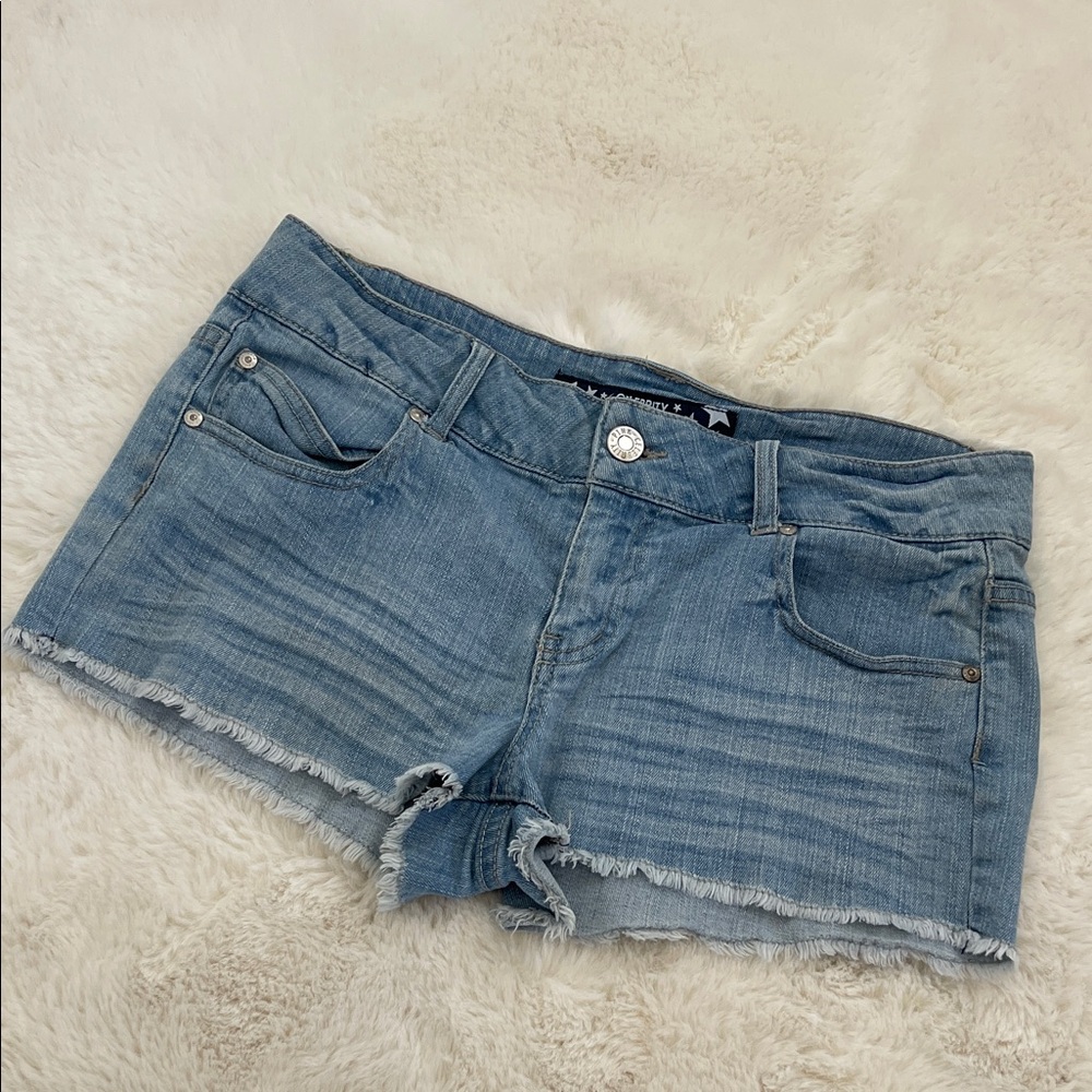 Celebrity Pink Light Blue Jean Shorts